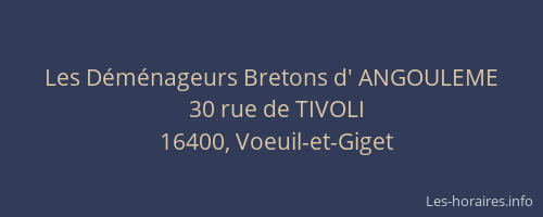Les D&eacute;m&eacute;nageurs Bretons d' ANGOULEME