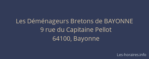 Les D&eacute;m&eacute;nageurs Bretons de BAYONNE