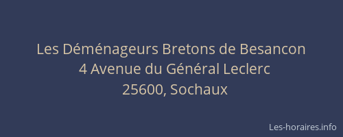 Les D&eacute;m&eacute;nageurs Bretons de Besancon