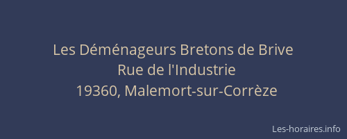 Les D&eacute;m&eacute;nageurs Bretons de Brive