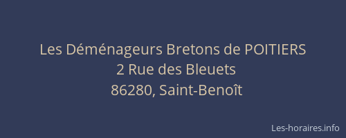 Les D&eacute;m&eacute;nageurs Bretons de POITIERS