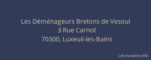 Les D&eacute;m&eacute;nageurs Bretons de Vesoul