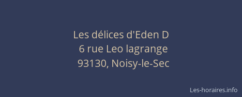 Les délices d'Eden D
