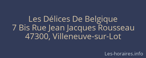 Les Délices De Belgique