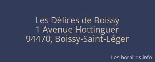 Les Délices de Boissy