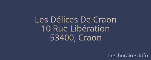Les Délices De Craon