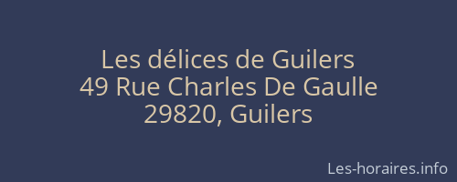 Les délices de Guilers