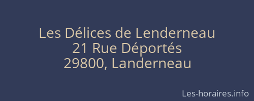 Les Délices de Lenderneau
