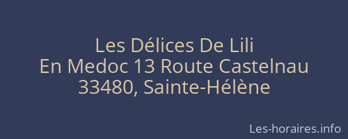 Les Délices De Lili