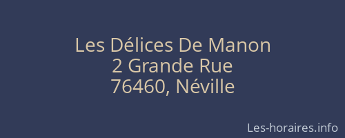 Les Délices De Manon