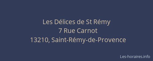 Les Délices de St Rémy