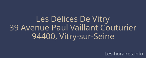 Les Délices De Vitry
