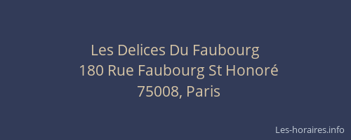 Les Delices Du Faubourg