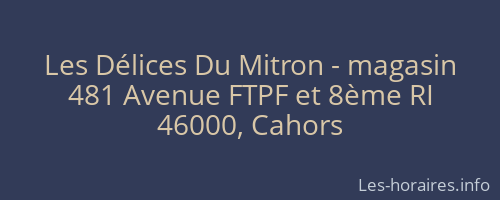 Les Délices Du Mitron - magasin