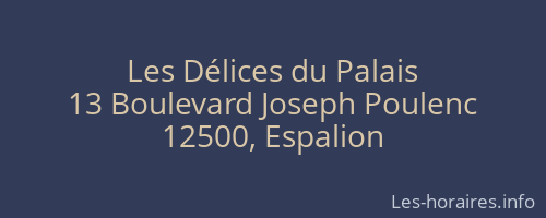 Les Délices du Palais