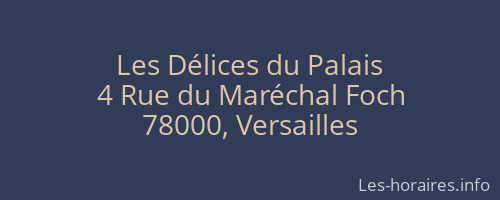 Les Délices du Palais