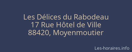 Les Délices du Rabodeau