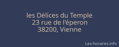 les Délices du Temple