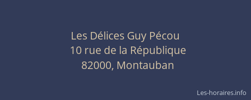 Les Délices Guy Pécou