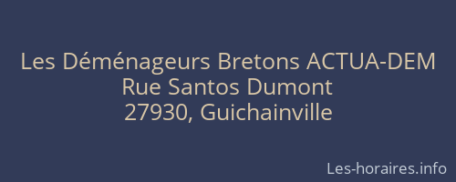 Les Déménageurs Bretons ACTUA-DEM