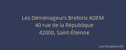 Les Déménageurs Bretons ADEM