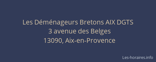 Les Déménageurs Bretons AIX DGTS
