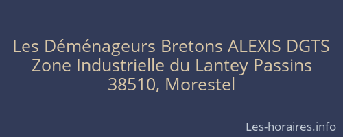 Les Déménageurs Bretons ALEXIS DGTS