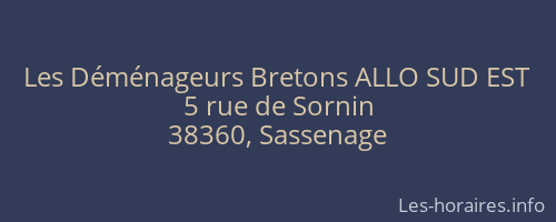Les Déménageurs Bretons ALLO SUD EST