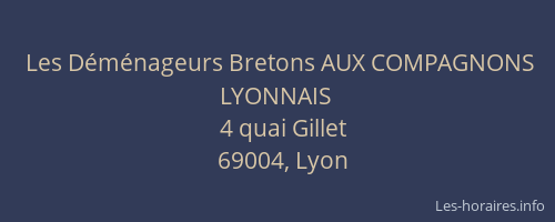 Les Déménageurs Bretons AUX COMPAGNONS LYONNAIS