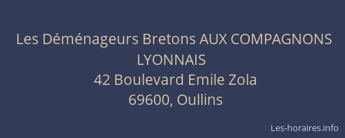 Les Déménageurs Bretons AUX COMPAGNONS LYONNAIS