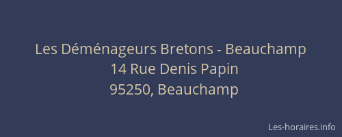 Les Déménageurs Bretons - Beauchamp