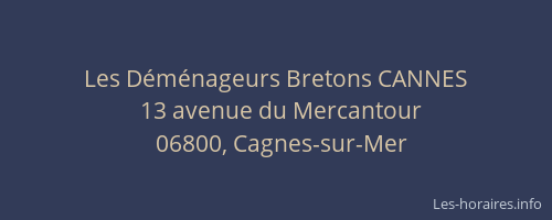 Les Déménageurs Bretons CANNES