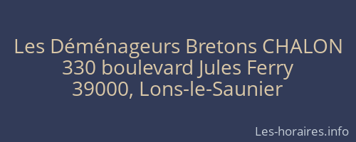 Les Déménageurs Bretons CHALON