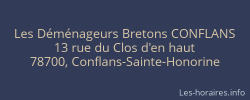 Les Déménageurs Bretons CONFLANS