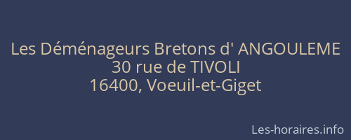 Les Déménageurs Bretons d' ANGOULEME