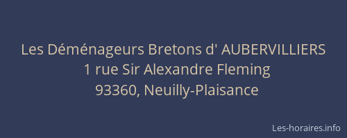 Les Déménageurs Bretons d' AUBERVILLIERS