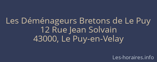 Les Déménageurs Bretons de Le Puy