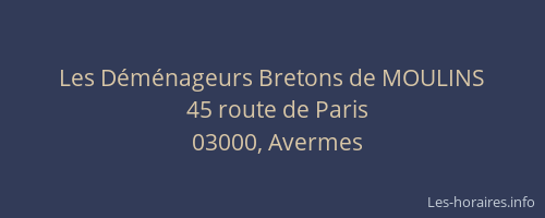 Les Déménageurs Bretons de MOULINS