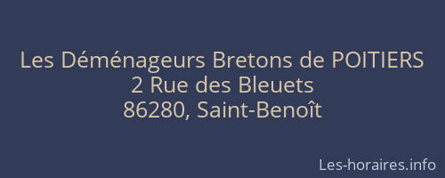 Les Déménageurs Bretons de POITIERS