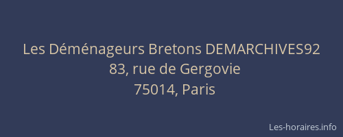 Les Déménageurs Bretons DEMARCHIVES92