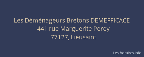 Les Déménageurs Bretons DEMEFFICACE