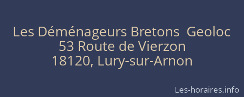 Les Déménageurs Bretons  Geoloc