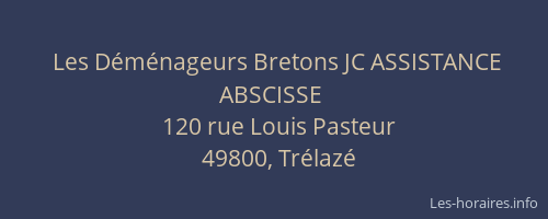 Les Déménageurs Bretons JC ASSISTANCE ABSCISSE