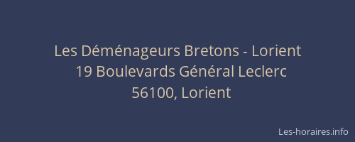 Les Déménageurs Bretons - Lorient