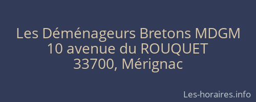 Les Déménageurs Bretons MDGM