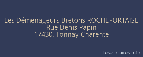 Les Déménageurs Bretons ROCHEFORTAISE