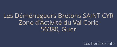 Les Déménageurs Bretons SAINT CYR