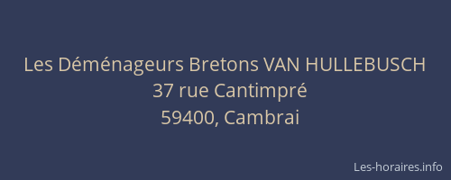 Les Déménageurs Bretons VAN HULLEBUSCH