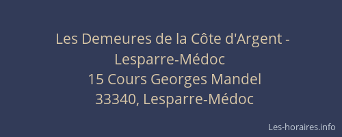Les Demeures de la C&ocirc;te d'Argent - Lesparre-M&eacute;doc