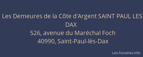 Les Demeures de la Côte d'Argent SAINT PAUL LES DAX
